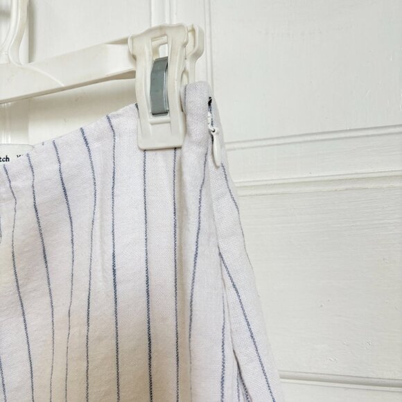 Abercrombie & Fitch Scarlett Mini Skort Linen White Pin Stripe Small XS Short - Picture 6 of 6